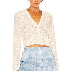 LSF Cream Pointelle Cardigan